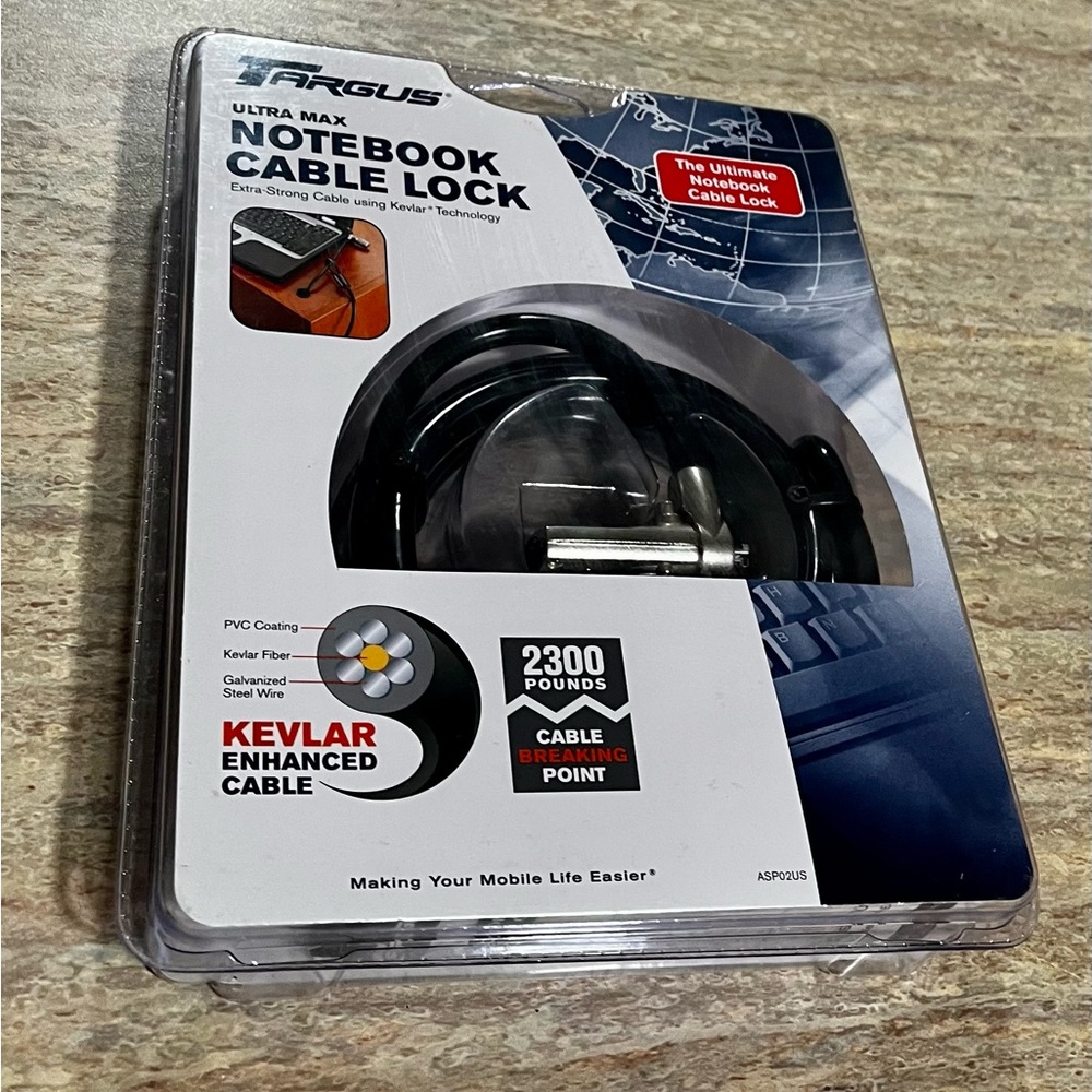 New Targus Nitebook cable lock